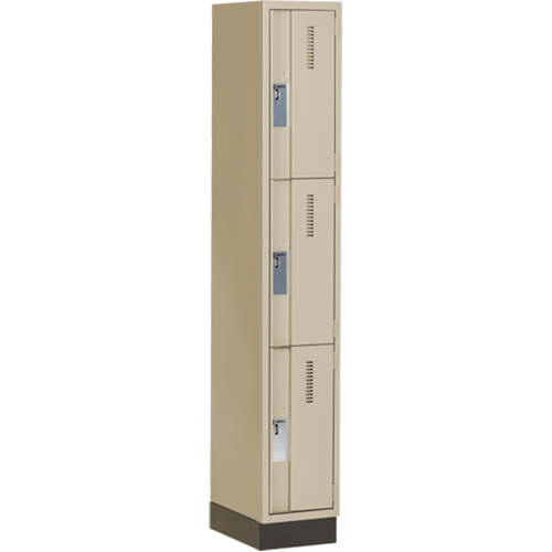 Casiers robustes Concorde, 3 niveaux, 12" x 18" x 76", Acier, Beige, Soud&eacute; (assembl&eacute;) Nuna Depot Inc.