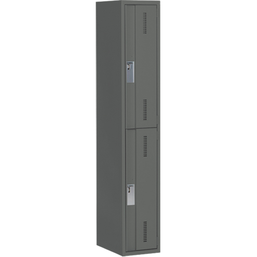 Concorde Heavy-Duty Lockers, 2 -tier, 12" x 18" x 72", Steel, Charcoal, Welded (Assembled) Nuna Depot Inc.