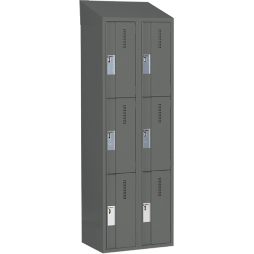 Casiers robustes Concorde, 3 niveaux, Bloc de 2, 24" x 18" x 78", Acier, Charbon, Soud&eacute; (assembl&eacute;) Nuna Depot Inc.