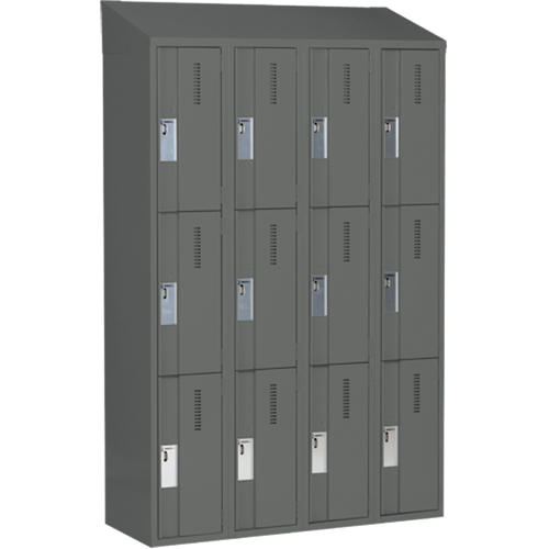Casiers robustes Concorde, 3 niveaux, Bloc de 4, 48" x 18" x 78", Acier, Charbon, Soud&eacute; (assembl&eacute;) Nuna Depot Inc.