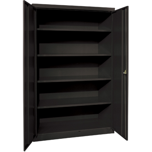 Deep Hi-Boy Storage Cabinet, Steel, 4 Shelves, 72" H x 36" W x 24" D, Black Nuna Depot Inc.