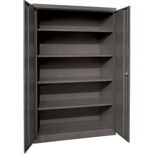 Armoires de rangement Hi-Boy profondes, Acier, 4 Tablettes, 72" h x 36" la x 24" P, Charbon Nuna Depot Inc.