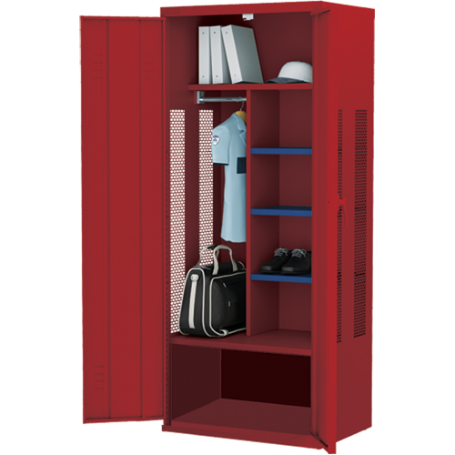 Deluxe Gear Locker, Steel, 36" W x 24" D x 72" H, Red Nuna Depot Inc.