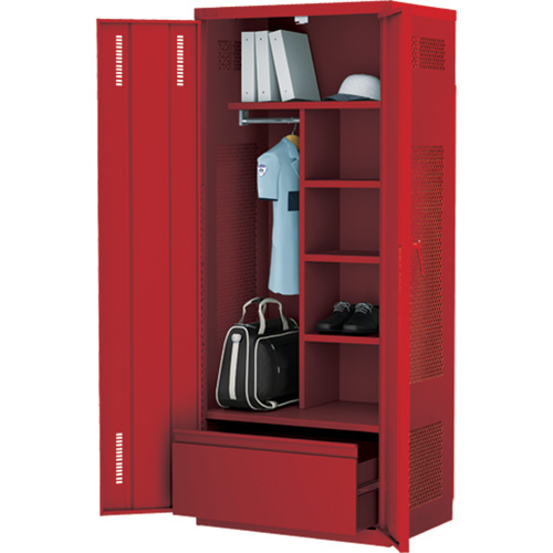 Casier de luxe pour &eacute;quipement, Acier, 36" la x 24" p x 72" h, Rouge Nuna Depot Inc.