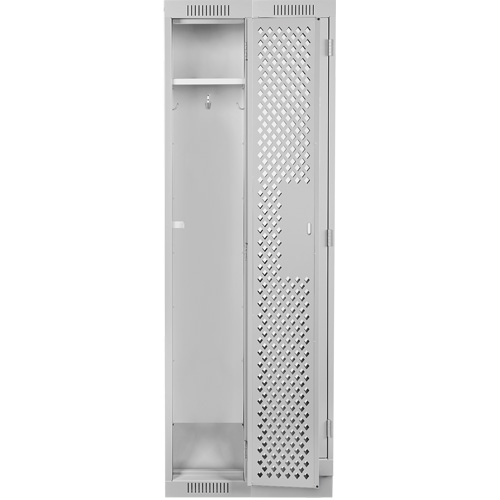 Clean Line Lockers, Bank of 2, 24" x 12" x 76", Steel, Grey, Rivet (Assembled), Perforated Nuna Depot Inc.