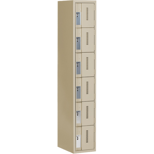 Casiers robustes Concorde, 6 niveaux, 12" x 18" x 72", Acier, Beige, Soud&eacute; (assembl&eacute;) Nuna Depot Inc.