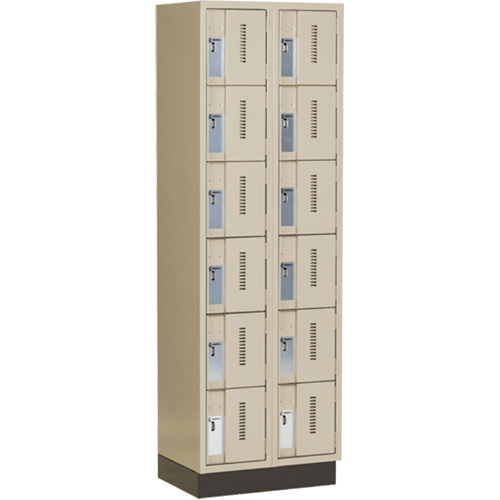 Casiers robustes Concorde, 6 niveaux, Bloc de 2, 24" x 18" x 76", Acier, Beige, Soud&eacute; (assembl&eacute;) Nuna Depot Inc.