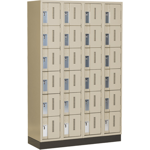 Casiers robustes Concorde, 6 niveaux, Bloc de 4, 48" x 18" x 76", Acier, Beige, Soud&eacute; (assembl&eacute;) Nuna Depot Inc.