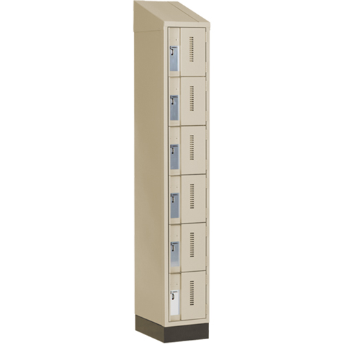 Concorde Heavy-Duty Lockers, 6 -tier, 12" x 18" x 82", Steel, Beige, Welded (Assembled) Nuna Depot Inc.