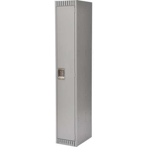 Lockers, 12" x 18" x 72", Steel, Grey, Knocked Down Nuna Depot Inc.