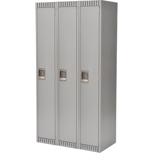 Casiers, Bloc de 3, 36" x 18" x 72", Acier, Gris, D&eacute;mont&eacute; Nuna Depot Inc.