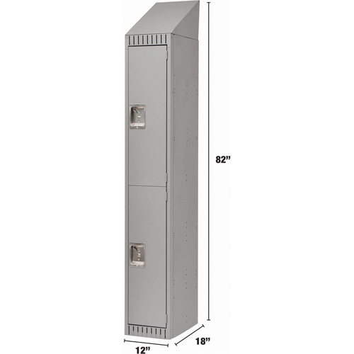 Casiers assembl&eacute;s, 2 niveaux, 12" x 18" x 72", Acier, Gris, Rivet (assembl&eacute;) Nuna Depot Inc.