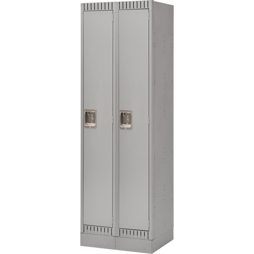 Casiers assembl&eacute;s, Bloc de 2, 24" x 18" x 72", Acier, Gris, Rivet (assembl&eacute;) Nuna Depot Inc.