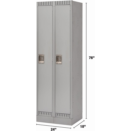 Casiers, Bloc de 2, 24" x 18" x 76", Acier, Gris, D&eacute;mont&eacute; Nuna Depot Inc.