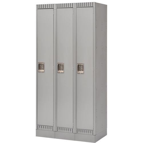 Casiers assembl&eacute;s, Bloc de 3, 36" x 18" x 72", Acier, Gris, Rivet (assembl&eacute;) Nuna Depot Inc.