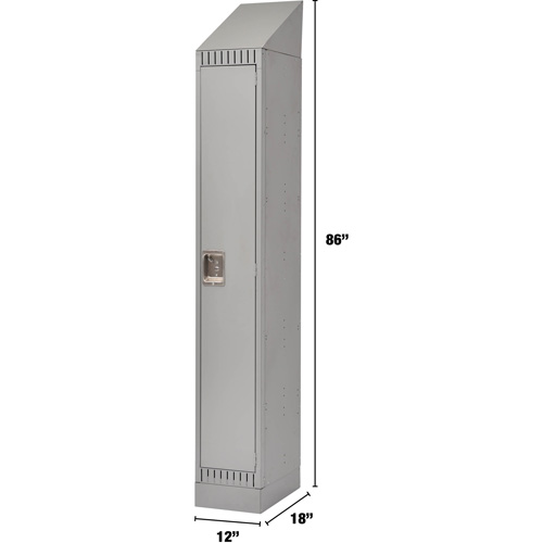 Lockers, 12" x 18" x 86", Steel, Grey, Knocked Down Nuna Depot Inc.
