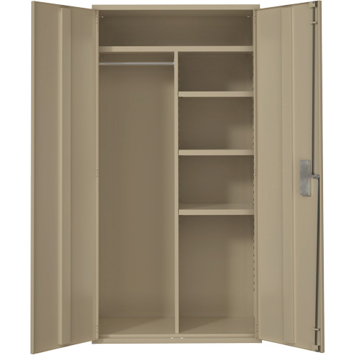 Combination Storage Cabinet, Steel, 6 Shelves, 72" H x 36" W x 18" D, Beige Nuna Depot Inc.