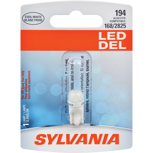 194 Mini-ampoule automobile, DEL, 0,5 W/12,8 W, Blanc Nuna Depot Inc.