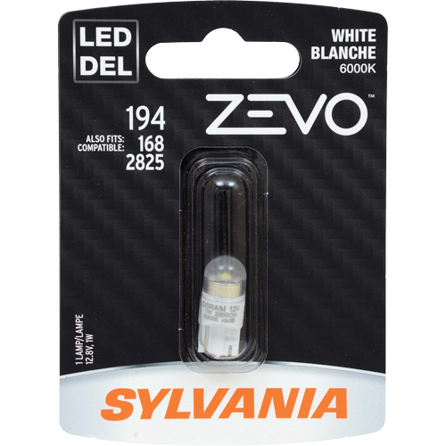 195 Mini-ampoule automobile Zevo, DEL, 0,7 W, Blanc Nuna Depot Inc.
