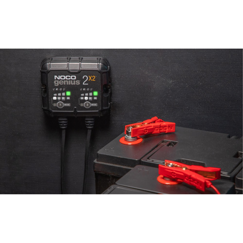 Genius&reg; 2X2 2-Bank, 4-Amp Battery Charger Nuna Depot Inc.