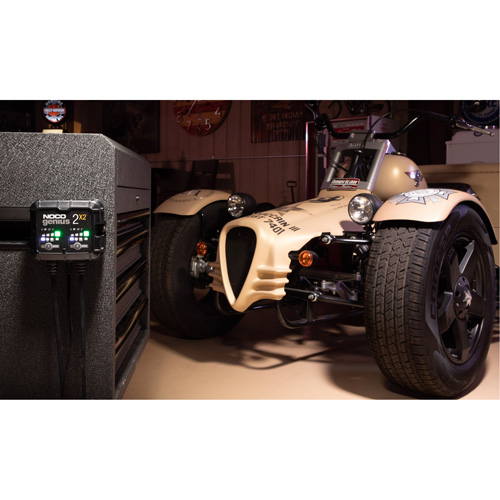 Genius&reg; 2X2 2-Bank, 4-Amp Battery Charger Nuna Depot Inc.