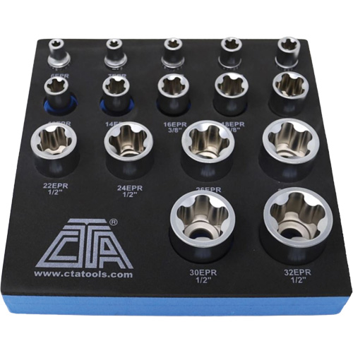 Jeu de douilles TORX EPR &agrave; 5 pans, 16 Morceaux, Prise de 1/4"/3/8"/1/2" Nuna Depot Inc.