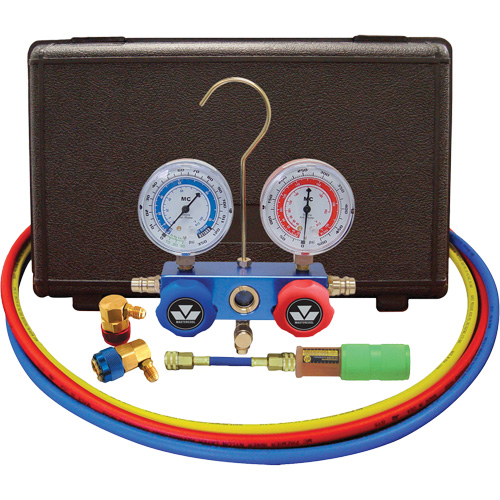 Automotive R134A 2-Way Manifold Gauge Set with Mini Dye Injector Nuna Depot Inc.