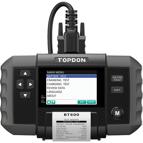 BT600 12V Battery & 12V/24V System Tester with Built-in Printer Nuna Depot Inc.