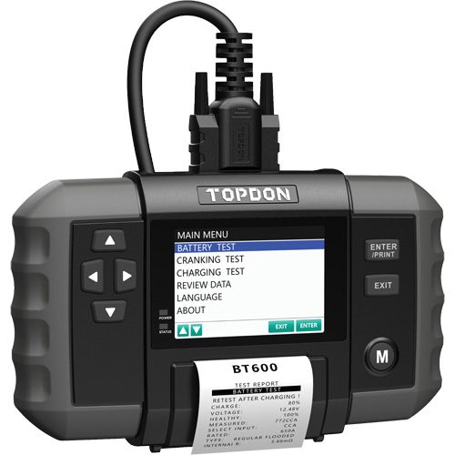 BT600 12V Battery & 12V/24V System Tester with Built-in Printer Nuna Depot Inc.