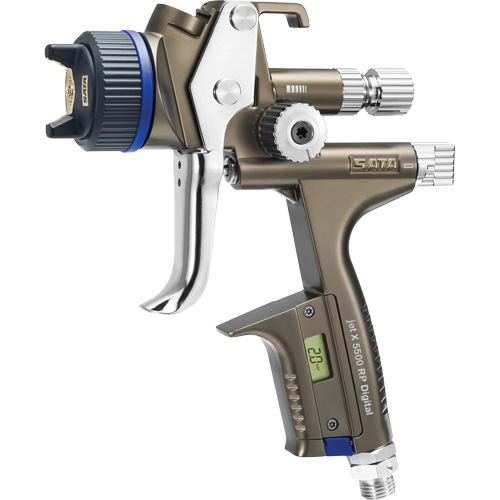 Pistolet de peinture de premi&egrave;re qualit&eacute; pour peinture automobile avec psi num&eacute;rique X5500 RP 1,3 O RPS D, Entr&eacute;e d'air 1/4" NPT, 10,24 pi³/min, Capacit&eacute; 0,6 L/0,9 L, 0,17 psi Nuna Depot Inc.