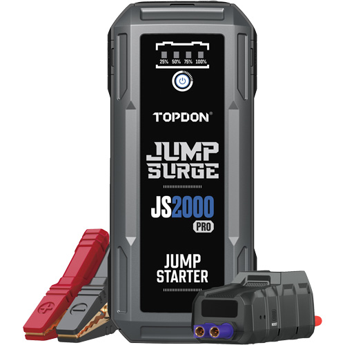 D&eacute;marreur de secours, banque d'alimentation et lampe de poche JumpSurge2000Pro &agrave; 2500 A de pointe Nuna Depot Inc.