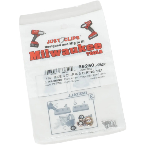 Jeu de clips et joints toriques de 1/4 po pour Milwaukee Nuna Depot Inc.