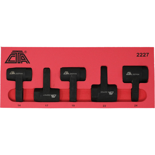 Exhaust Gas Sensor Socket Set, 5 Pieces, 1/2" Drive Size Nuna Depot Inc.