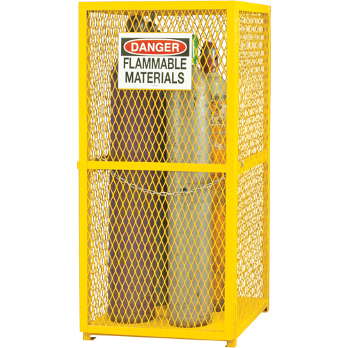 Armoire de rangement pour bouteilles &agrave; gaz, nbre de bouteilles: 9, 30" , 30" , 71-3/4" , Jaune Nuna Depot Inc.