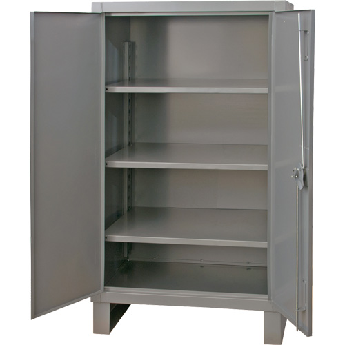 Armoire tr&egrave;s robuste, Acier, 3 Tablettes, 66" h x 48" la x 24" P, Gris Nuna Depot Inc.