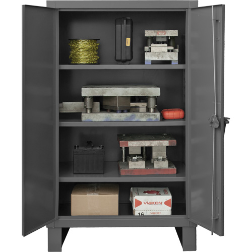 Armoire tr&egrave;s robuste, Acier, 3 Tablettes, 66" h x 60" la x 24" P, Gris Nuna Depot Inc.