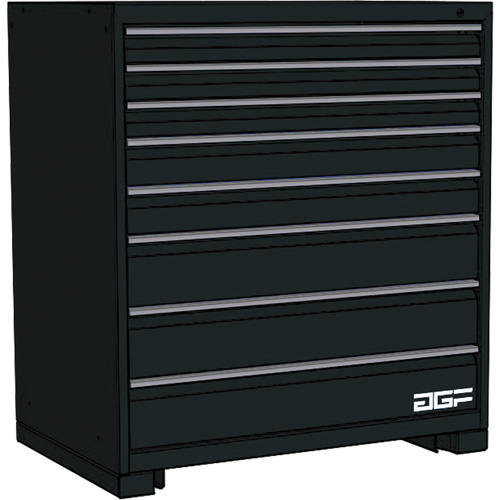 Modular Drawer Cabinet, 8 Drawers, 30" W x 28" D x 40" H, Black Nuna Depot Inc.
