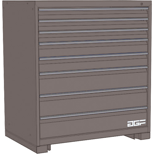 Modular Drawer Cabinet, 8 Drawers, 60" W x 28" D x 40" H, Grey Nuna Depot Inc.