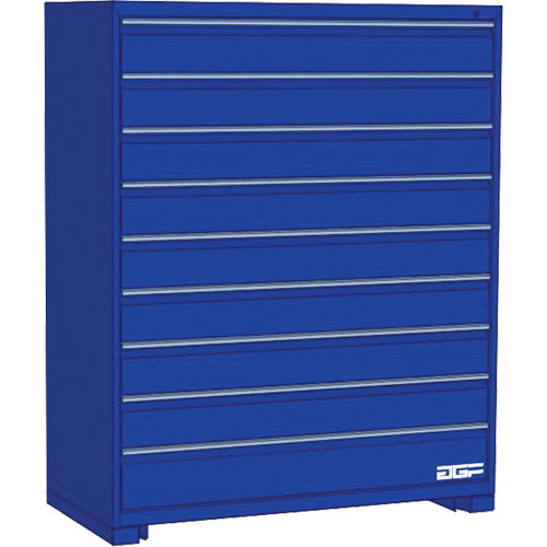 Modular Drawer Cabinet, 9 Drawers, 36" W x 28" D x 60" H, Blue Nuna Depot Inc.