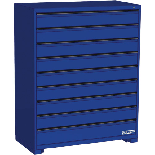 Modular Drawer Cabinet, 9 Drawers, 48" W x 24" D x 60" H, Blue Nuna Depot Inc.
