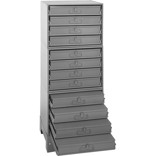Armoire de rangement modulaire avec tiroirs, Acier, 12 tiroirs, 20-3/8" x 16" x 60-1/8", Gris Nuna Depot Inc.