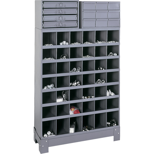 Modular Small Parts Storage Unit, Steel, 13 Drawers, 33-3/4" x 12-1/4" x 59", Grey Nuna Depot Inc.