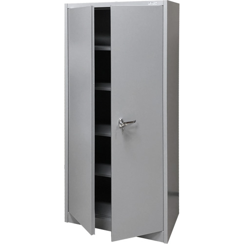 Storage Cabinet, Steel, 4 Shelves, 66" H x 30" W x 15" D, Grey Nuna Depot Inc.
