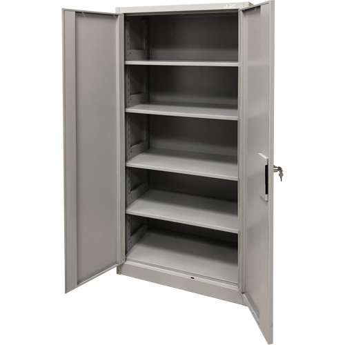 Storage Cabinet, Steel, 4 Shelves, 78" H x 36" W x 24" D, Grey Nuna Depot Inc.