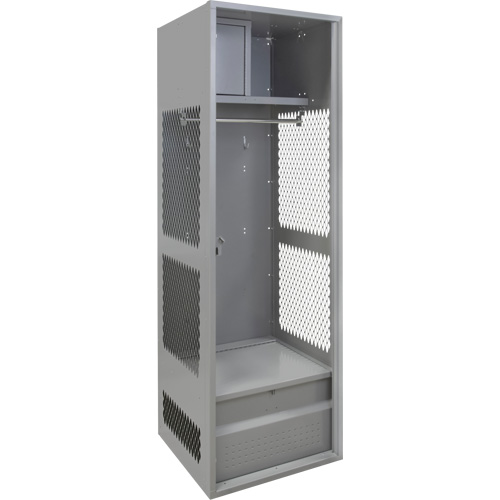 Gear Locker, Steel, 24" W x 24" D x 72" H, Grey Nuna Depot Inc.