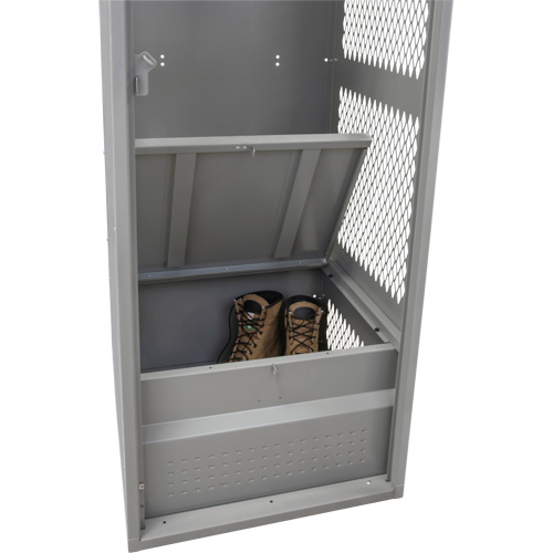 Gear Locker, Steel, 24" W x 24" D x 72" H, Grey Nuna Depot Inc.
