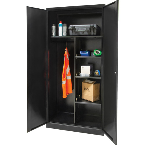 Combination Storage Cabinet, 36" W x 18" D x 72" H, Black Nuna Depot Inc.