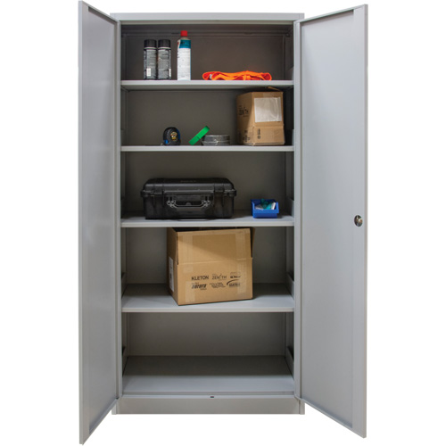 Armoires de rangement Hi-Boy, Acier, 4 Tablettes, 72" h x 36" la x 18" P, Gris Nuna Depot Inc.