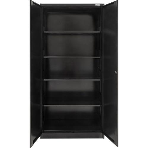 Hi-Boy Storage Cabinet, Steel, 4 Shelves, 72" H x 36" W x 18" D, Black Nuna Depot Inc.