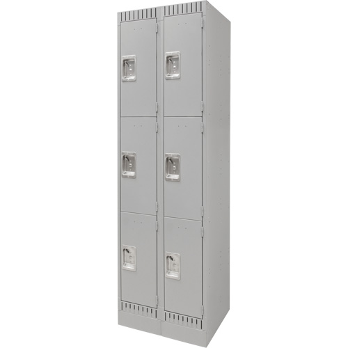 Casiers, 3 niveaux, Bloc de 2, 24" x 18" x 76", Acier, Gris, D&eacute;mont&eacute; Nuna Depot Inc.